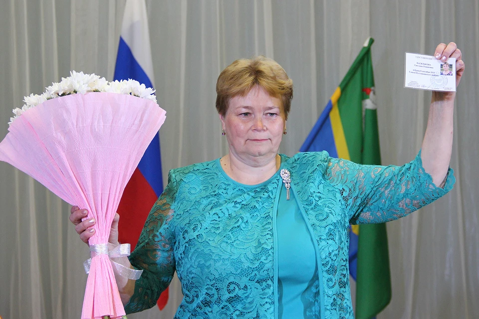Светлана Василькова на своей инаугурации в сентябре 2019 года.