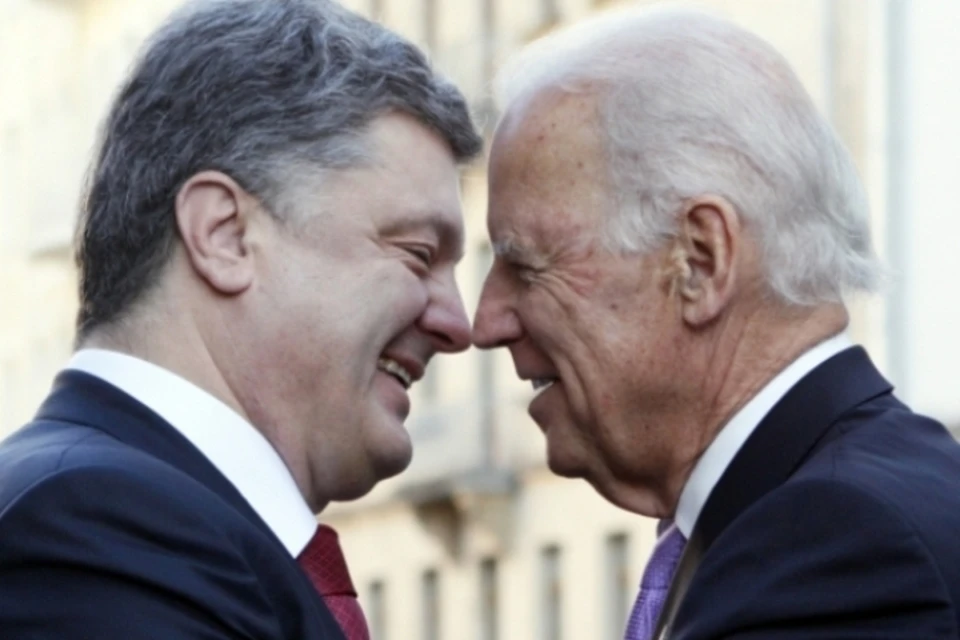 Бывший президент Украины Петр Порошенко с бывшим вице-президентом США Джо Байденом
