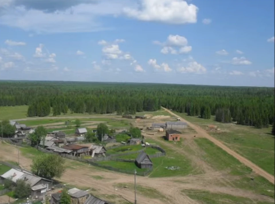 Поселок Лель в Гайнском районе окружен лесами и болотами.