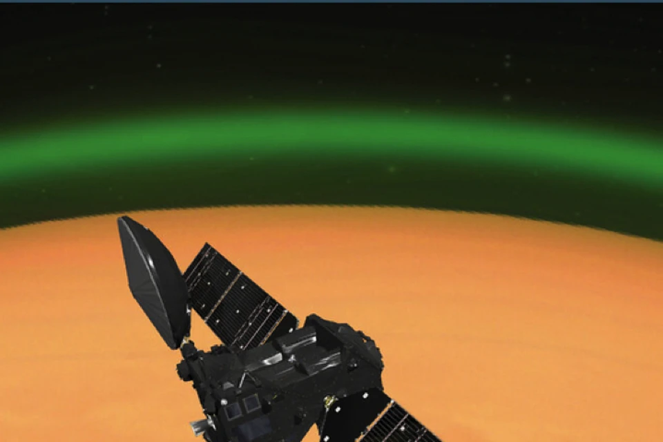 Чудеса: красный Марс стал излучать зеленый свет.