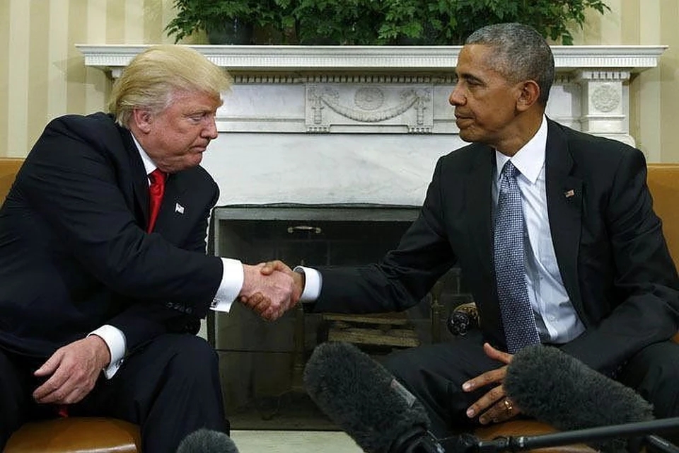 Дональд Трамп и Барак Обама в Овальном кабинете Белого дома