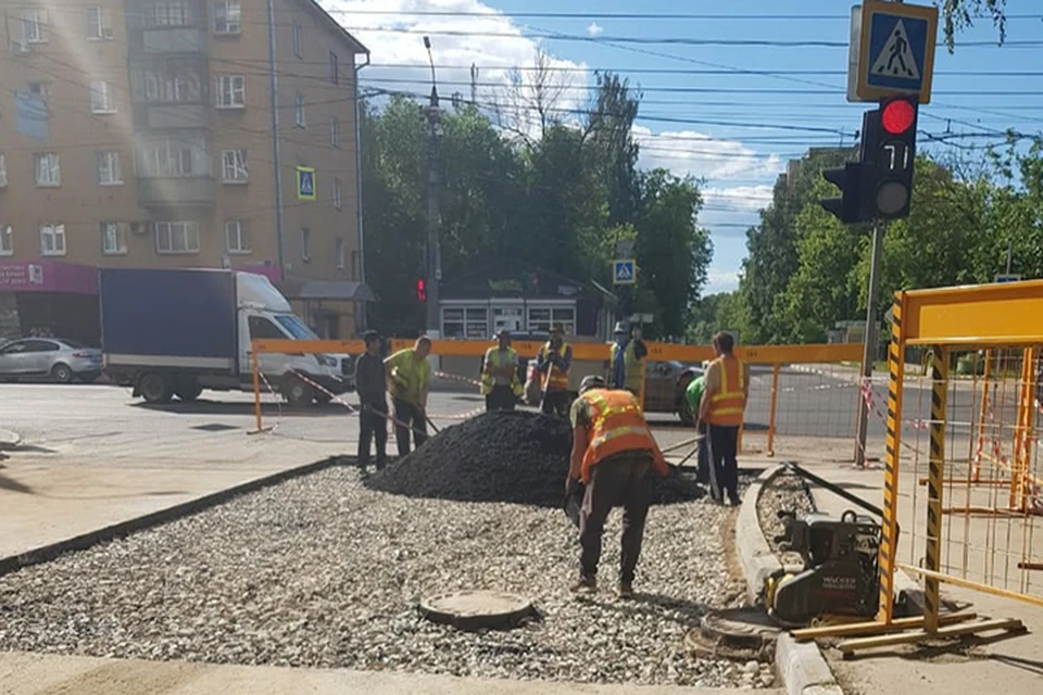 Накануне на участке положили новый асфальт Фото:"Тверь Водоканал"