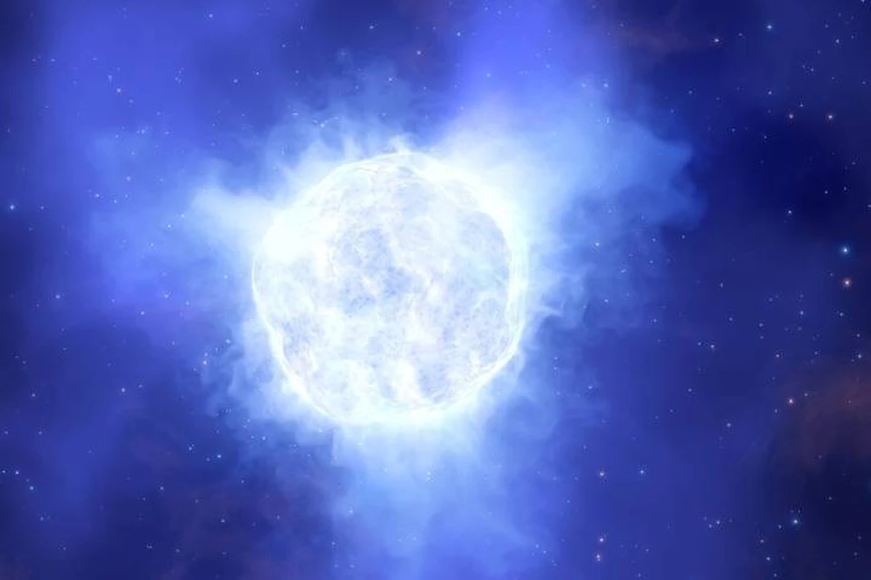 Голубой сверхгигант светил в миллионы раз ярче Солнца.