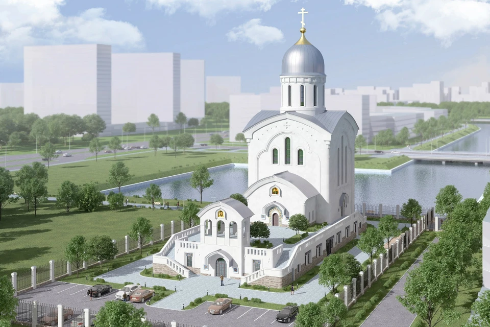 Так центр-храм будет выглядеть в окончательном варианте. Фото: Социальный центр с храмом св. Димитрия Солунского