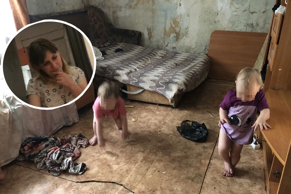 Многодетная мать (на фото) признает, что дети живут в жутких условиях. Фото: Анна ТАЖЕЕВА