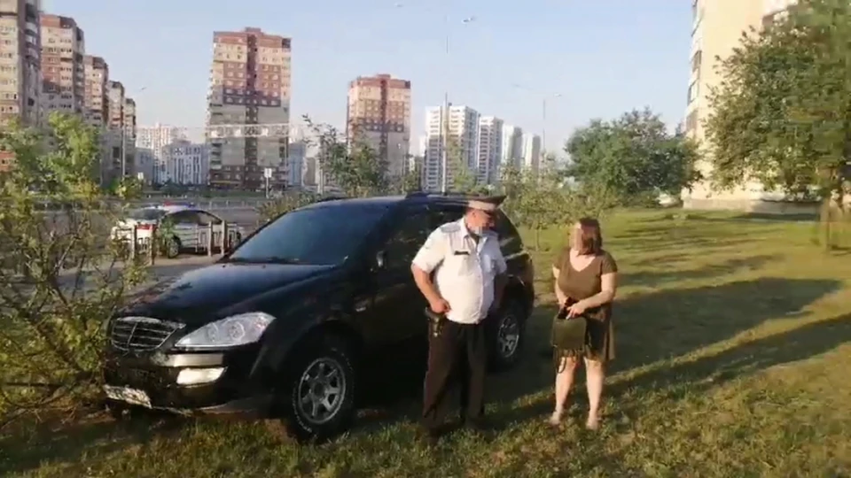 Пьяная тюменка на авто снесла дерево в пять утра. Фото - ГИБДД по Тюменской области.