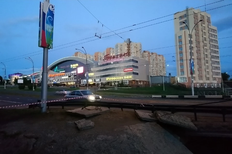 Ремонт тротуара на Искитимском мосту