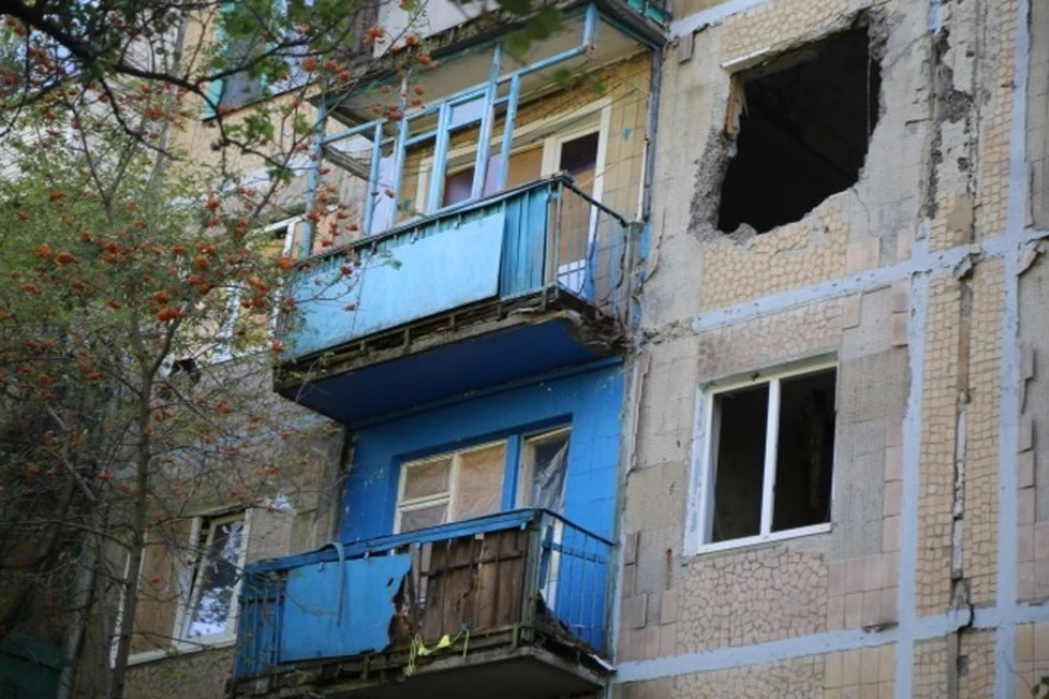 Дом в Горловке после артудара Украины.