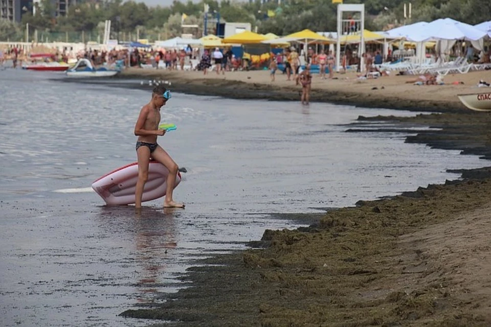 Туристов напугала черная вода в море