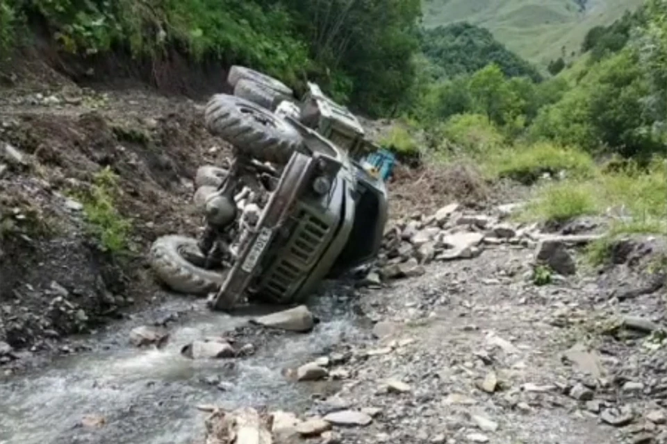 Фото с места аварии. Источник: ГУ МВД по Республике Дагестан