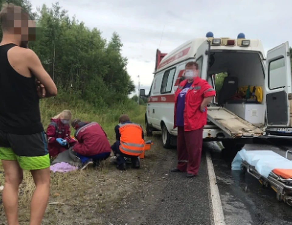 Авария произошла в среду, 4 августа, на трассе «Пермь-Березники». Фото предоставлено источником, знакомым с ситуацией