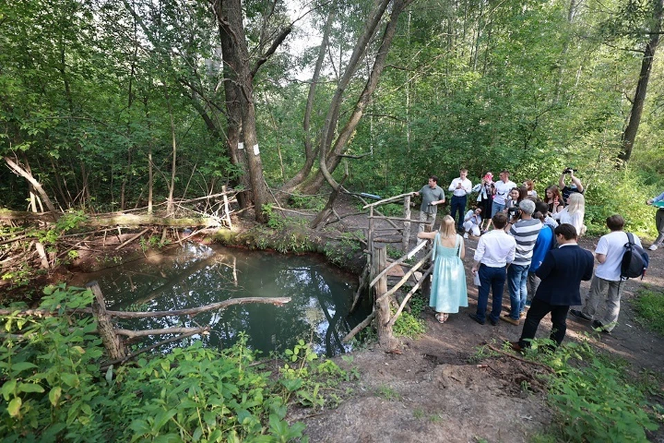 Во время прогулки по будущему парку