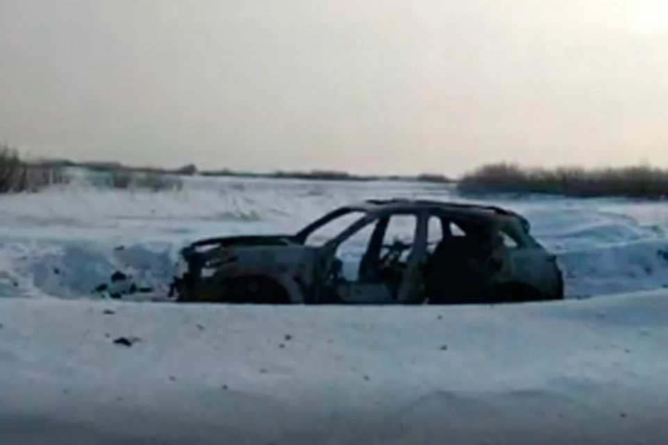 Сгоревшее авто