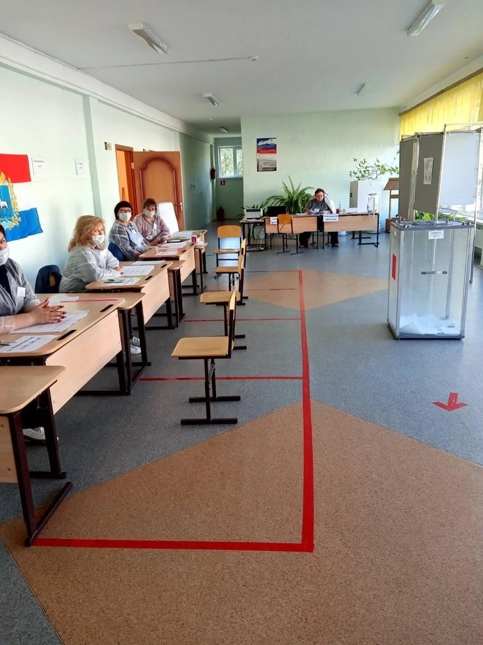 На избирательных участках соблюдаются меры санитарной безопасности