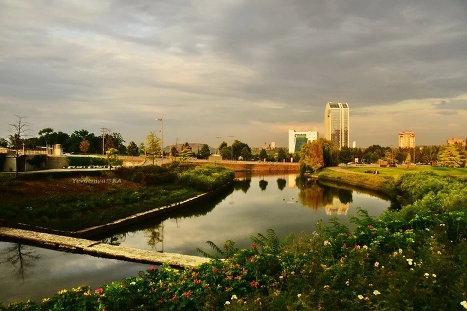 В Донецке все еще по-летнему зелено. Фото: Евгении Ка