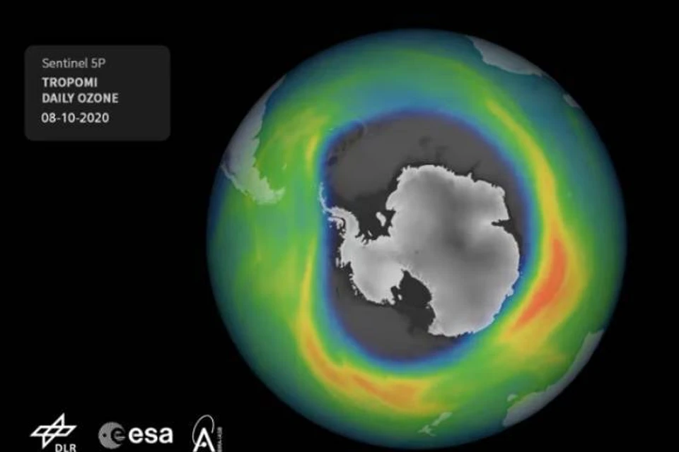 Озоновый слой над Антарктидой истончился на площади в несколько десятков миллионов квадратных километров.
