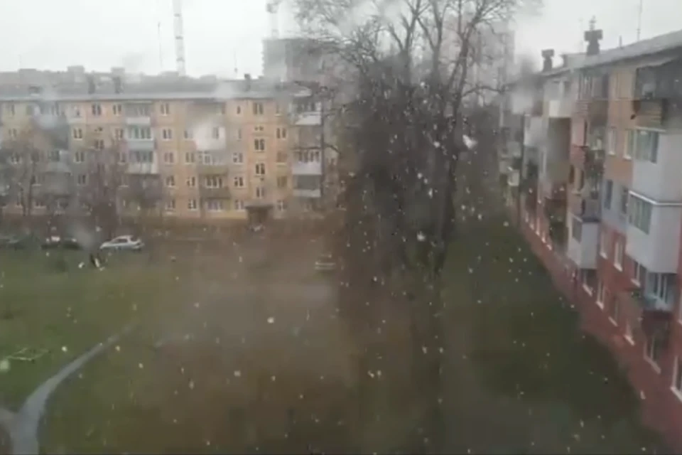 На Кемерово обрушился снегопад