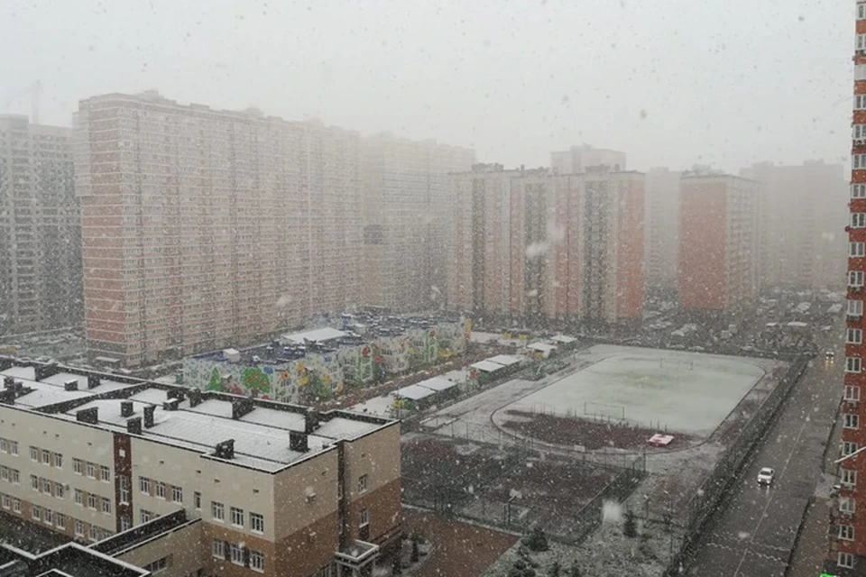 Снег в городе будет идти до конца дня