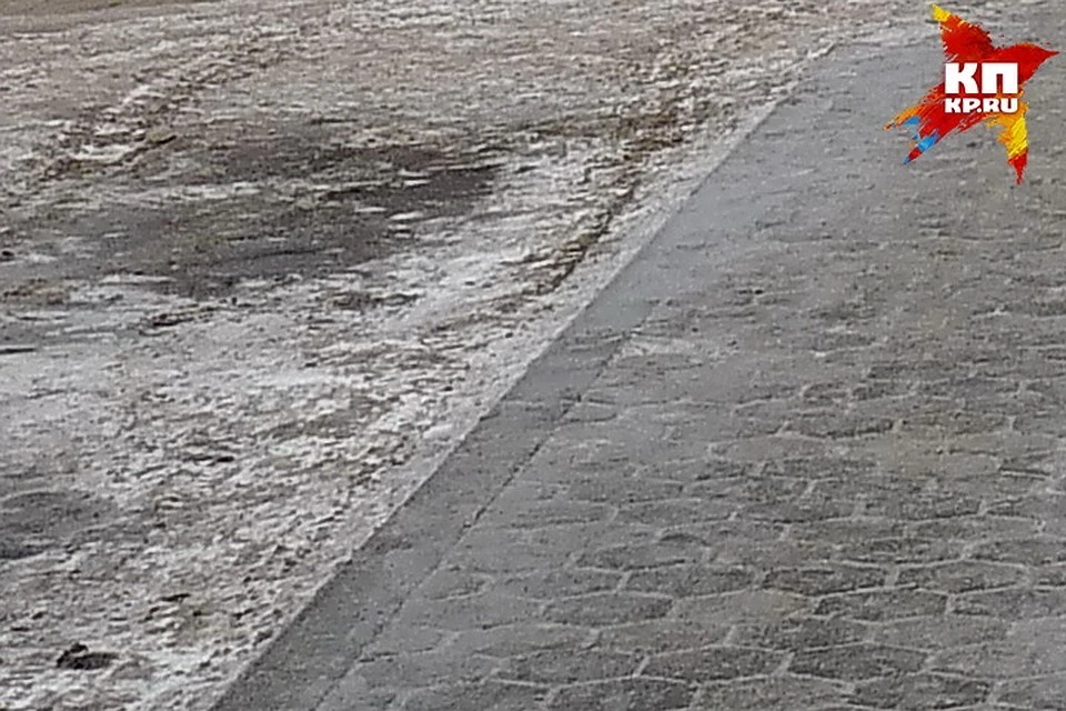 На дорогах - сильная гололедица