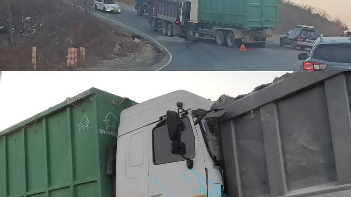 Герой – подставил себя под удар». Появилось видео момента ДТП с самосвалом  под Владивостоком - KP.RU