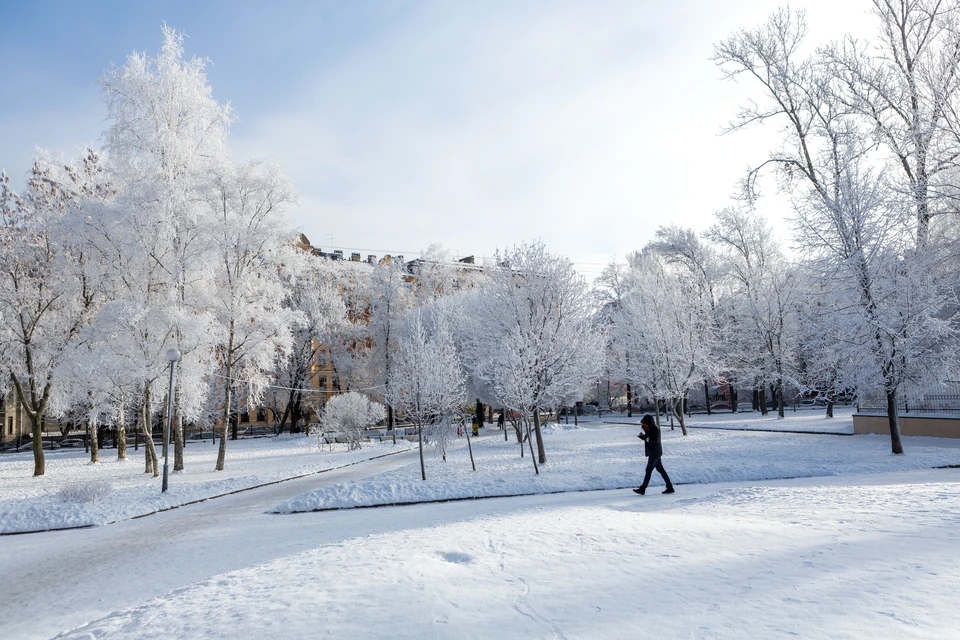 14 января в Петербурге будет жгучий мороз и снег