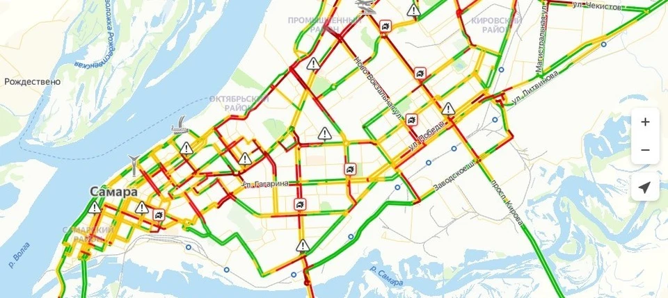 Самара карта с пробками