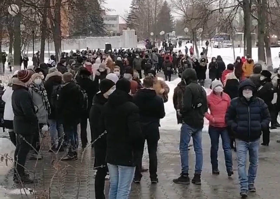 В Туле прошел несанкционированный митинг