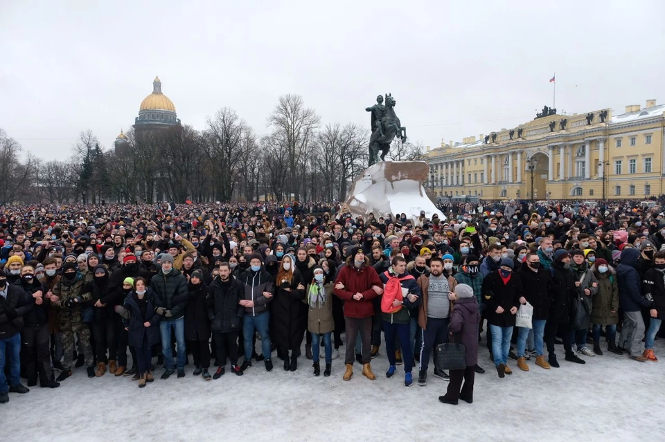 Прокуратура начала проверку нарушений на несанкционированном митинге в Санкт-Петербурге 23 января