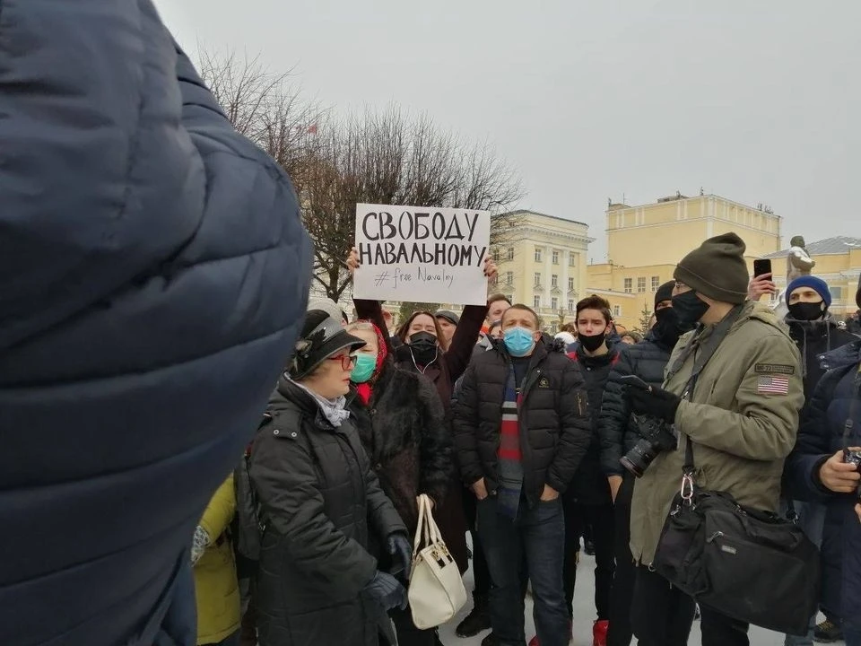 В Смоленске около 2 тысяч человек пришли на несанкционированную акцию. Фото: Людмила Филатова, ВКонтакте.