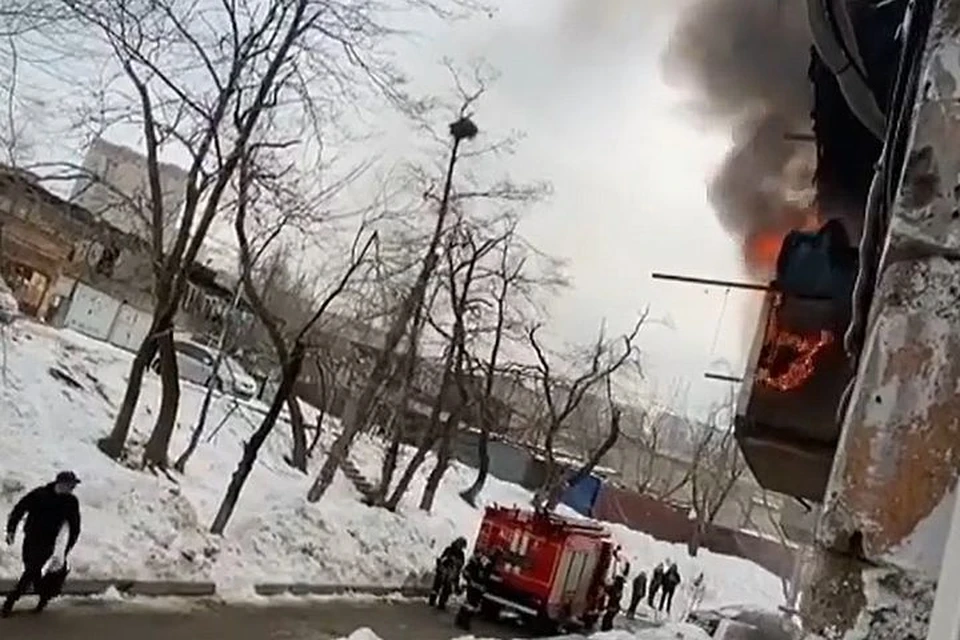 Пожар в Первомайском районе города