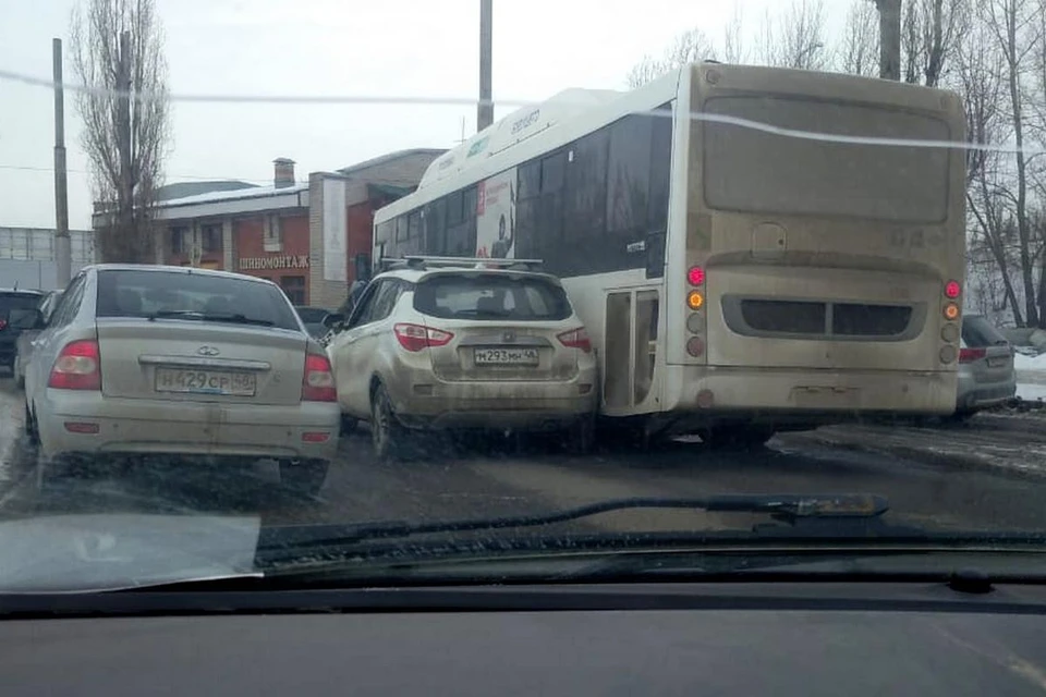 ДТП с автобусом в Липецке