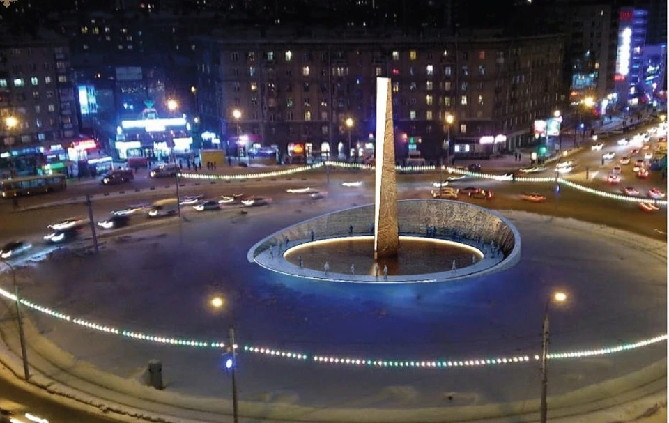 Такой проект выбрали россияне для стелы "Город трудовой доблести" во всех городах, получивших это звание. Фото: пресс-служба администрации Омска