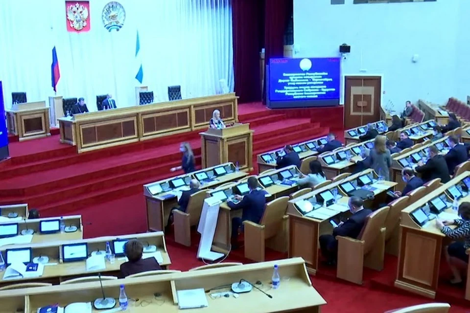 кадр трансляции заседания