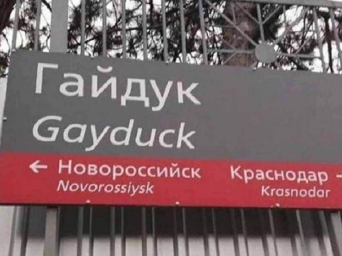 Gayduck: станцию под Новороссийском хотят переименовать из-за  неблагозвучного перевода - KP.RU