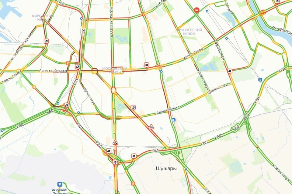 Карта санкт петербурга пробки онлайн сейчас на карте