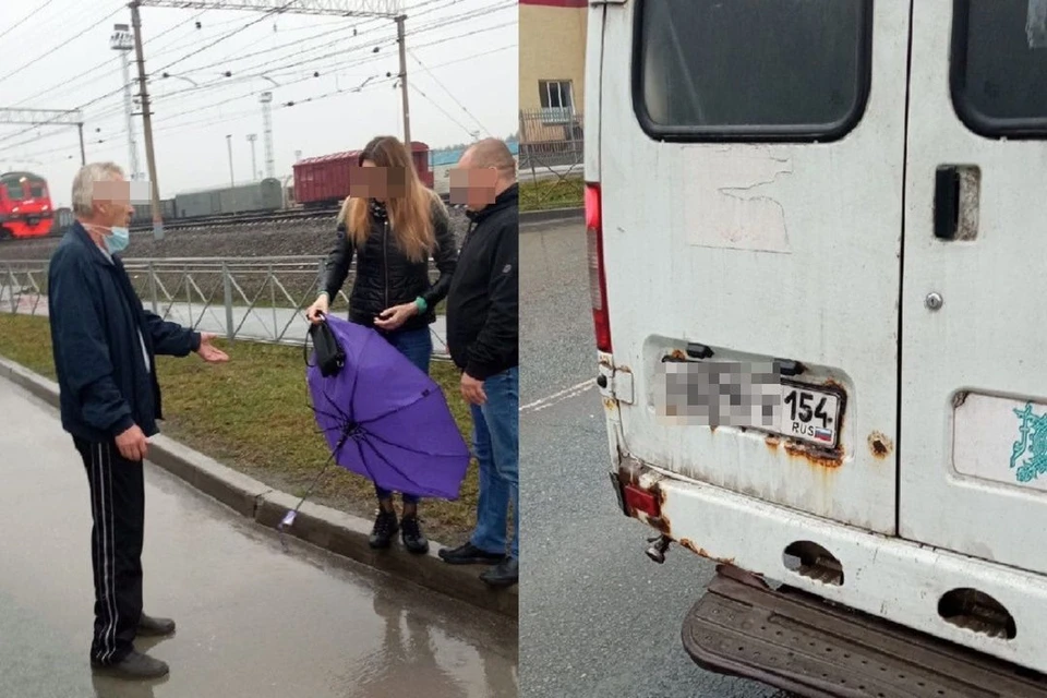 В Новосибирске водитель маршрутки сбил девушку. Фото: "АСТ-54".