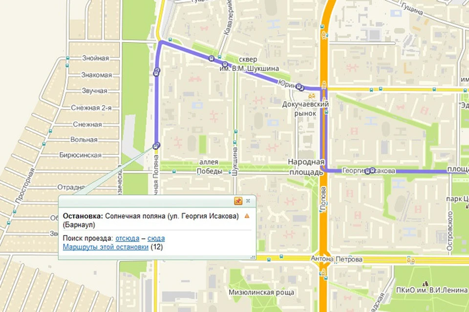 78 маршрут барнаул схема
