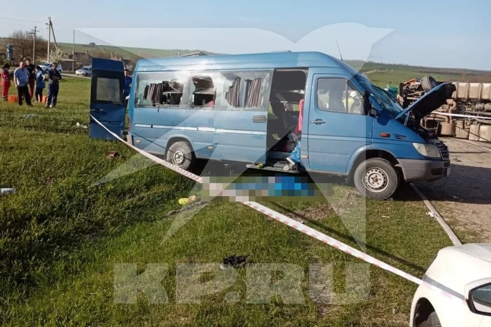 АВария на трассе на Ставрополье произошла 30 апреля. Фото предоставлено очевидцами.