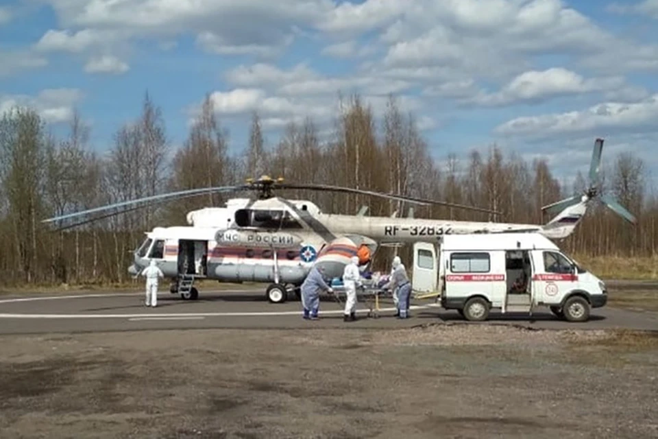 Вертолет санавиации вылетал за пациентом в Нелидово Фото: ГУ МЧС России по Тверской области