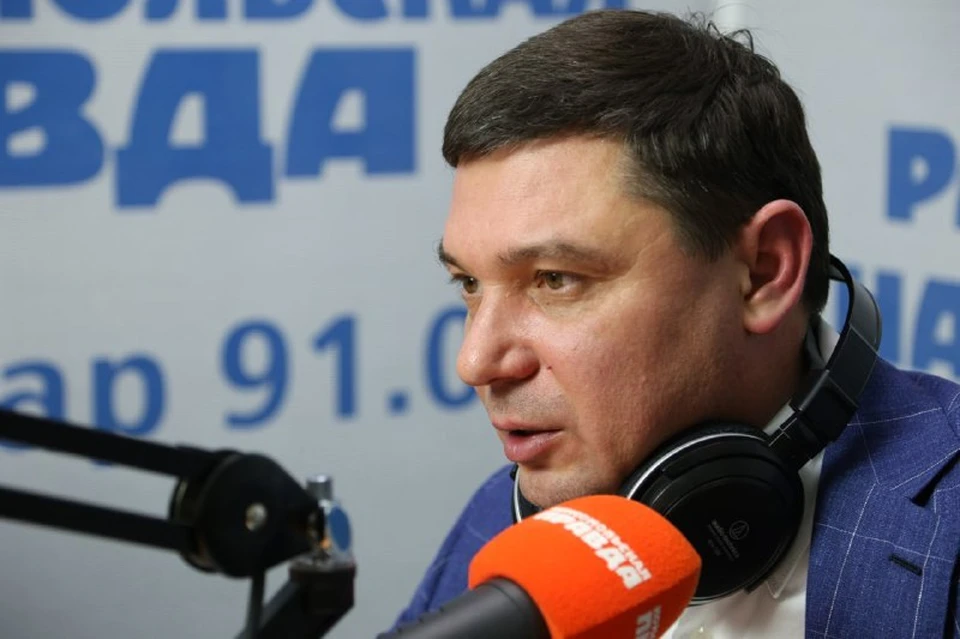 Мэр Краснодара Евгений Первышов на радио "Комсомольская правда"-Кубань"