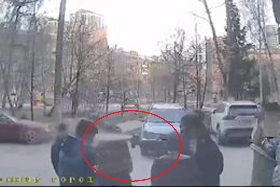 В Новосибирске одни подростки брызнули в глаза другим из перцового баллончика. Фото: Кадр из видео