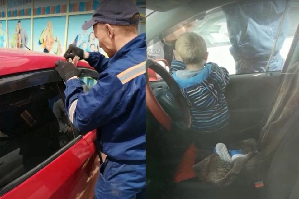 В Новосибирске 2-летний мальчик оказался заперт в машине. Фото: Кадр из видео