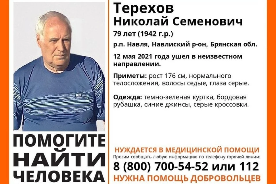 Фото: vk.com, сообщество "Поисковый отряд "ЛизаАлерт" Брянской области".