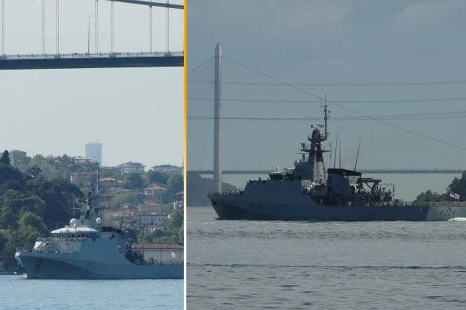 Британский патрульный корабль «Трент» вошел в Черное море 16 мая Фото: Твиттер британского посольства в Турции