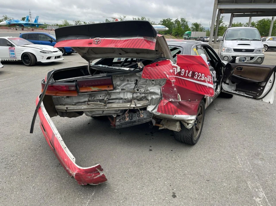 Автомобиль Александра Дышливенко после аварии