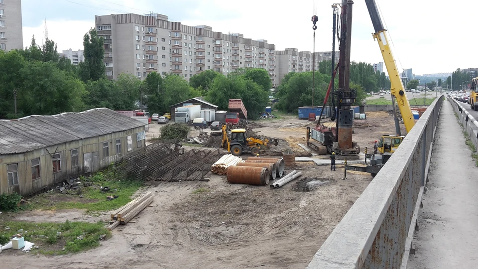 В рамках первого этапа строительства Остужевской развязки возведут 14-пролетный путепровод