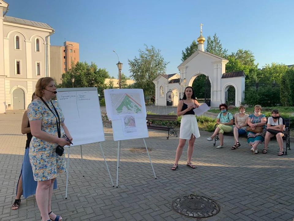 Прогулочная зона с цветниками и малыми архитектурными формами появится на улице Героя Попова. Фото: пресс-служба городской администрации.