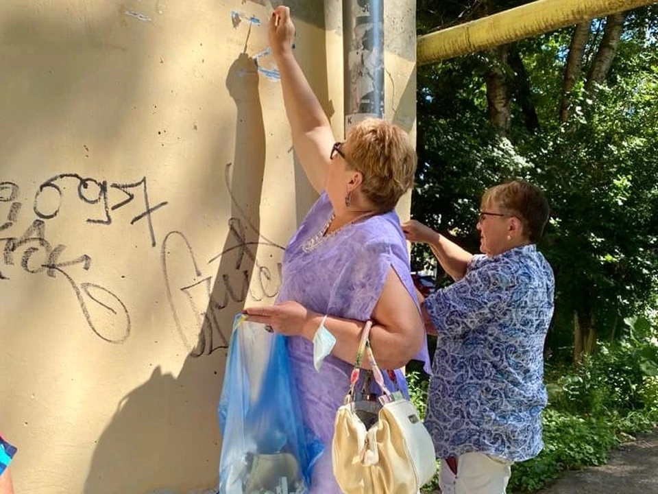 Полтысячи рекламных объявлений убрали нижегородцы на улице Заломова Фото: пресс-служба правительства Нижегородской области.