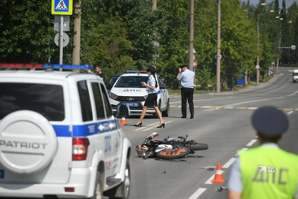 Байкер получил тяжелые травмы
