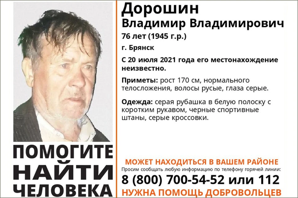 Фото: vk.com, сообщество "Поисковый отряд "ЛизаАлерт" Брянской области".